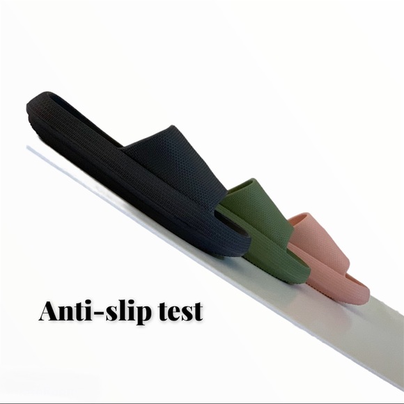 Black - Thicken sole waterproof slides main image 4